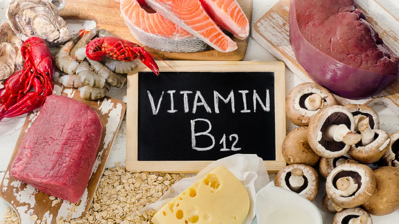 vitamin B12 foods, meat, fish, cheese, seafood